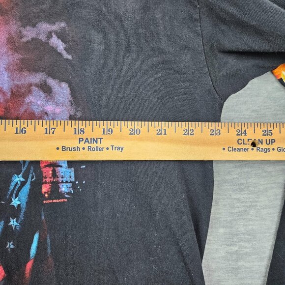 Vintage 2005 Megadeth Y2K Black Graphic Long Sleeve T-shirt Size XL - Picture 3 of 8